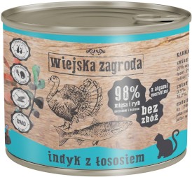 WIEJSKA ZAGRODA Indyk z Łososiem bez zbóż dla kota 200g - Zdjęcie nr 2