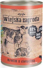 WIEJSKA ZAGRODA Królik z Cielęciną dla kociąt 400g - Zdjęcie nr 2
