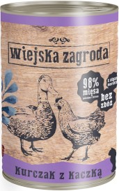 WIEJSKA ZAGRODA Kurczak z Kaczką bez zbóż dla kotów Puszka 400g - Zdjęcie nr 3
