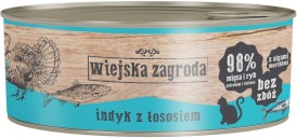 WIEJSKA ZAGRODA Indyk z Łososiem bez zbóż dla kota 85g - Zdjęcie nr 2