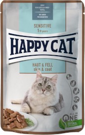 HAPPY CAT SENSITIVE Skin / Coat na sierść i futro 85g