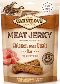 CARNILOVE Meat Jerky Chicken Quail Kurczak Przepiórka 100g - Zdjęcie główne