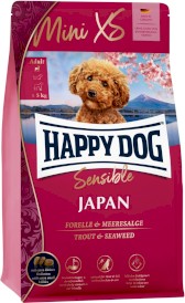HAPPY DOG Sensible MINI Adult XS Japan Pstrąg Wodorosty 300g - Zdjęcie główne