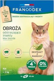 FRANCODEX Obroża odstraszająca insekty dla kotów