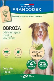 FRANCODEX Obroża na insekty dla psów dużych 75cm