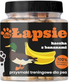 Happy Snacky ŁAPSIE Kaczka z Bananami 300g - Zdjęcie główne