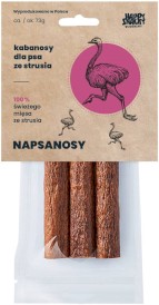 Happy Snacky NAPSANOSY Kabanosy ze Strusia 3szt.