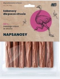 Happy Snacky NAPSANOSY Kabanosy ze Strusia 7szt. - Zdjęcie główne