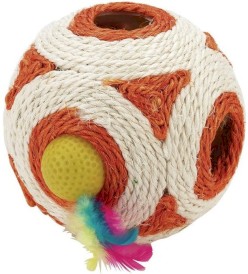 KERBL Piłka z sizalu z grzechotką 12cm - Zdjęcie główne