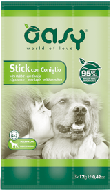 OASY Dog Stick with Rabbit Paluszki mięsne z Królikiem 3x12g - Zdjęcie główne