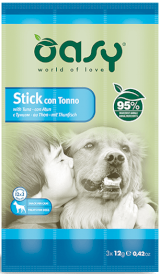 OASY Dog Stick with Tuna Paluszki mięsne z Tuńczykiem 3x12g - Zdjęcie główne