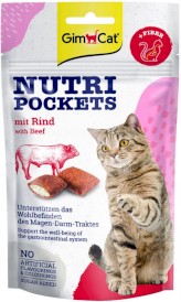 GIMCAT Nutri Pockets with Beef Krokieciki z Wołowiną 60g - Zdjęcie główne
