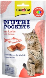 GIMCAT Nutri Pockets with Salmon Krokiecki z Łososiem 60g - Zdjęcie główne