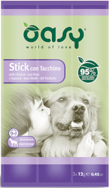 OASY Dog Stick with Turkey Paluszki mięsne z Indykiem 3x12g - Zdjęcie główne