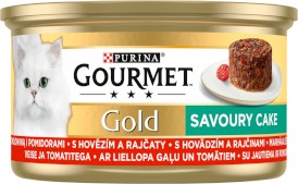 PURINA GOURMET Gold Savoury Cake Wołowina Pomidory 85g - Zdjęcie główne