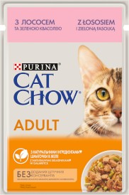 PURINA CAT CHOW Adult 1+ Łosoś Zielona Fasolka 85g