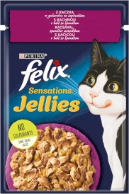 PURINA FELIX SENSATIONS Kaczka Szpinak w Galaretce 85g - Zdjęcie główne