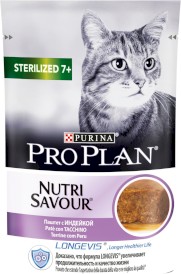 PURINA Pro Plan Sterilised 7+ NutriSavour Indyk Pasztet 85g - Zdjęcie główne