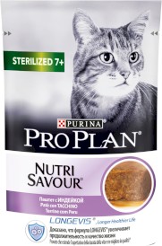 PURINA Pro Plan Sterilised 7+ NutriSavour Indyk Pasztet 85g