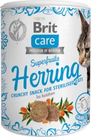 BRIT Care Cat Snack Superfruits HERRING Śledź Sterilised 100g - Zdjęcie główne