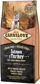 CARNILOVE Dog Puppy Large Salmon / Turkey 4kg - Zdjęcie główne