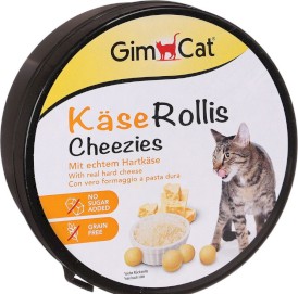 GIMCAT Kaese-Rolls Cheezies Pastylki serowe dla kota 200g