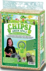 JRS CHIPSI GREEN APPLE Trociny Dla gryzoni 60l/3,2kg - Zdjęcie główne