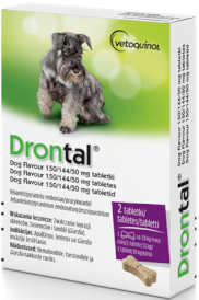 VETOQUINOL Drontal Dog Flavour Tabletki dla psa na robaki 2szt. - Zdjęcie nr 2