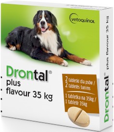 VETOQUINOL Drontal Plus Flavour >35kg Tabletki dla psa na robaki 2szt. - Zdjęcie główne