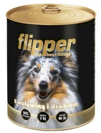 DOLINA NOTECI FLIPPER z Wołowiną i Drobiem dla psa pakiet 24x400g - Zdjęcie nr 2