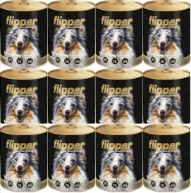 DOLINA NOTECI FLIPPER z Wołowiną i Drobiem dla psa pakiet 12x400g - Zdjęcie główne