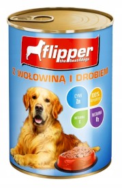 DOLINA NOTECI FLIPPER z Wołowiną i Drobiem dla psa pakiet 24x400g - Zdjęcie nr 3