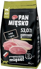 PAN MIĘSKO Indyk z Gęsią dla kota S 10kg