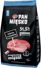 PAN MIĘSKO Cielęcina z Przepiórką dla szczeniąt L 20kg - Zdjęcie główne