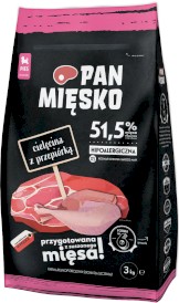 PAN MIĘSKO Cielęcina z Przepiórką dla szczeniąt XS 3kg - Zdjęcie główne