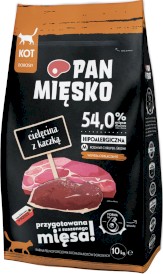 PAN MIĘSKO Cielęcina z Kaczką dla kota M 10kg - Zdjęcie główne