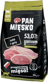 PAN MIĘSKO Indyk z Gęsią dla kota S 10kg - Zdjęcie główne