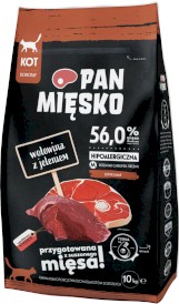 PAN MIĘSKO Wołowina z Jeleniem dla kota M 10kg - Zdjęcie główne