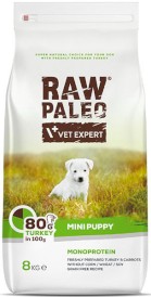 Vet Expert RAW PALEO Mini Puppy Monoprotein Turkey 8kg