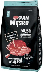 PAN MIĘSKO Wieprzowina z Dzikiem dla psa XL 20kg