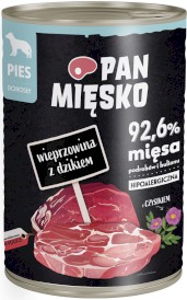 PAN MIĘSKO Wieprzowina z Dzikiem dla psa 400g