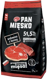 PAN MIĘSKO Wołowina z Koziną dla psa M 3kg