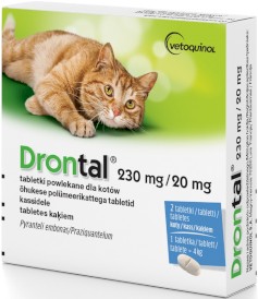 Vetoquinol DRONTAL Tabletki dla kota na robaki 2tabl.