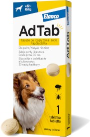 Elanco ADTAB Dog Tabletka na pchły kleszcze dla psa 22-45kg - Zdjęcie główne