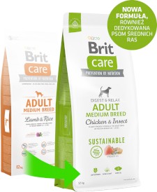 Brit Care Dog Sustainable Adult Medium Breed Chicken Insect 12kg - Zdjęcie nr 4