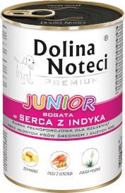 DOLINA NOTECI Premium Junior Serca z Indyka 400g