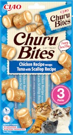 INABA Cat Churu Bites Chicken Tuna Scaloop Przegrzebki 3x10g - Zdjęcie główne