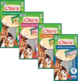 INABA Dog Churu 4P Chicken Salmon Kurczak Łosoś 4x14g - Zdjęcie nr 2
