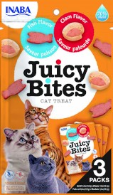 INABA Cat Juicy Bites Fish Clam Ryba Małża 3szt. - Zdjęcie główne