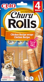 INABA Cat Churu Rolls Chicken Recipe Kurczak 4x10g - Zdjęcie główne